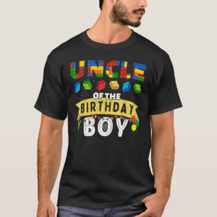 Uncle of the birthday boy Building Blocks Master b T-Shirt