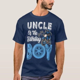 Uncle of the Birthday Boy Dirt Bike Bday Party T-Shirt