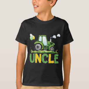 Uncle of The Birthday Boy Farm Tractors Family T-Shirt