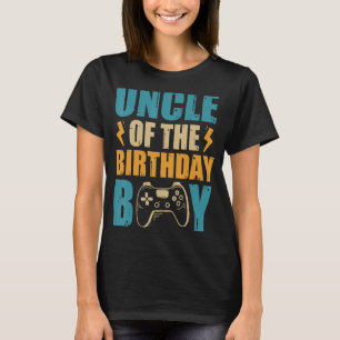 Uncle of The Birthday Boy Gamepad Matching Family T-Shirt