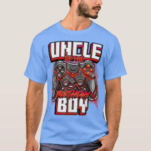 Uncle of the Birthday Boy Matching Family Video Ga T-Shirt