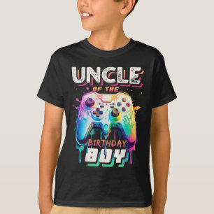 Uncle Of The Birthday Boy Matching Video Game Birt T-Shirt