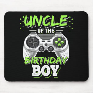 Uncle of the Birthday Boy Matching Video Game Mouse Pad