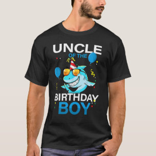 Uncle of The Birthday Boy Shark Ocean Theme Matchi T-Shirt