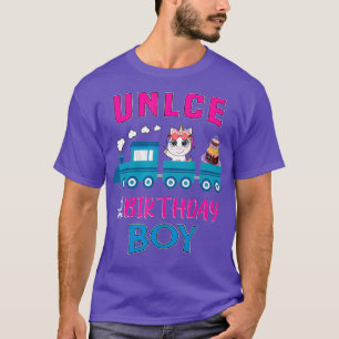 Uncle Of The Birthday Boy Unicorn Train Lover T-Shirt