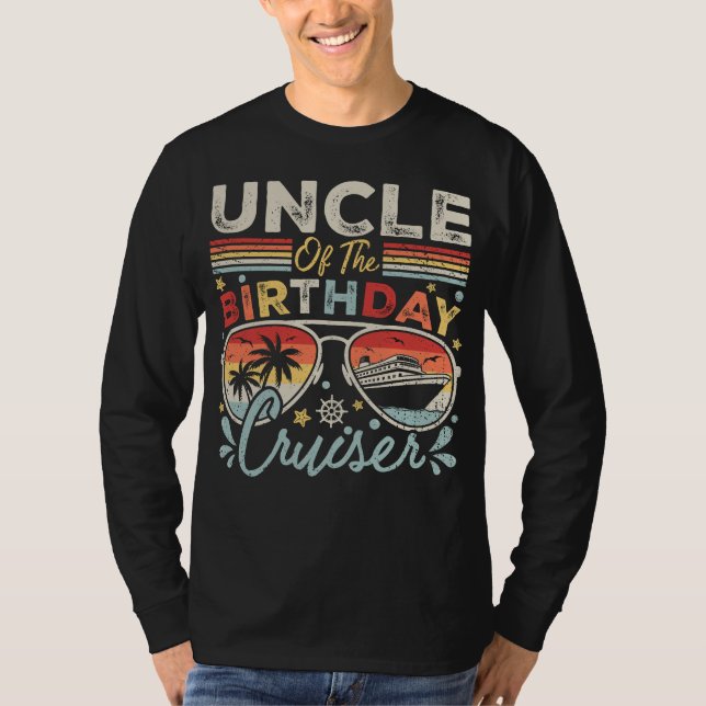 Uncle of the Birthday Cruiser Vacation Men LS T-Shirt (Front)