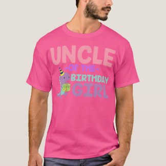 Uncle Of The Birthday For Girl Saurus Rex Dinosaur T-Shirt