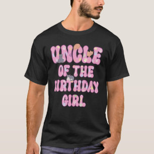 Uncle Of The Birthday Girl Cat Themed Cat Birthda T-Shirt