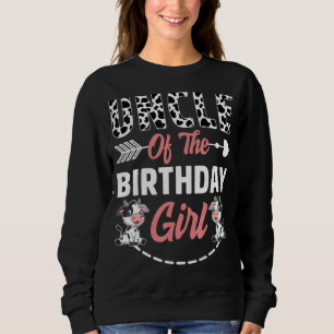 Uncle Of The Birthday Girl Cow Birthday Farm Anima Sweatshirt