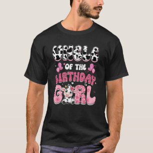 Uncle Of The Birthday Girl Cow Farm Family 1st Bir T-Shirt