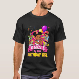 Uncle Of The Birthday Girl Doll Family Party Decor T-Shirt