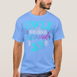 Uncle Of The Birthday Mermaid Matching Family  T-Shirt
