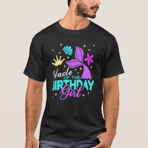 Uncle Of The Birthday Mermaid Matching Family T-Shirt
