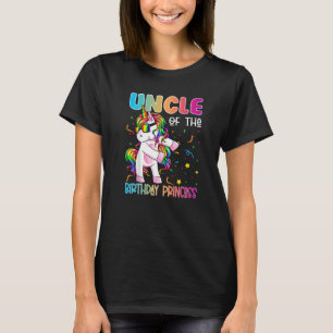 Uncle of the Birthday Princess  Flossing Unicorn G T-Shirt