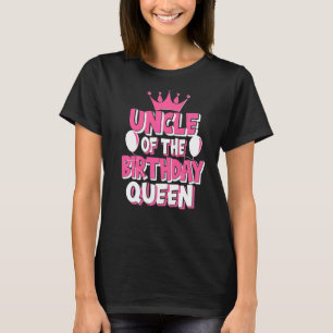 Uncle Of The Birthday Queen Celebration Family Mat T-Shirt