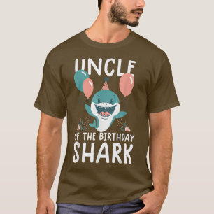 Uncle of the birthday shark shirt birthday family