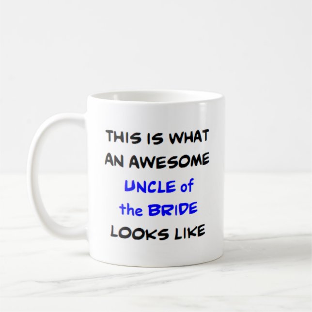uncle of the bride, awesome coffee mug (Left)