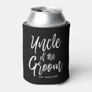 Uncle of the Groom   Script Style Custom Wedding Can Cooler