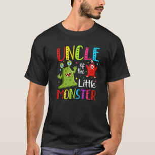 Uncle of The Little Monster Boys Men 1st Birthday  T-Shirt