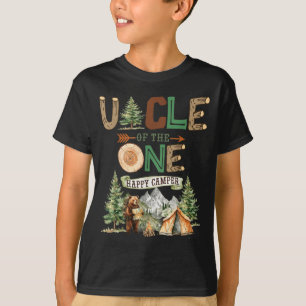 Uncle Of The One Happy Camper 1st Birthday Camping T-Shirt