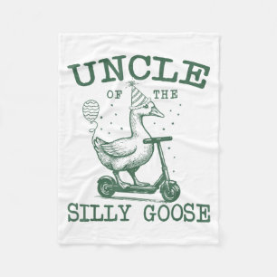 Uncle Of The Silly Goose First Birthday Family Mat Fleece Blanket
