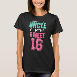 Uncle Of The Sweet 16 Matching Family 16th Birthda T-Shirt