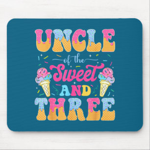 Uncle of the sweet three 3rd birthday girl ice mouse pad