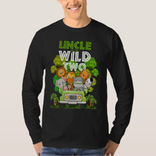 Uncle Of The Wild Two Zoo Truck Birthday Safari Ju T-Shirt