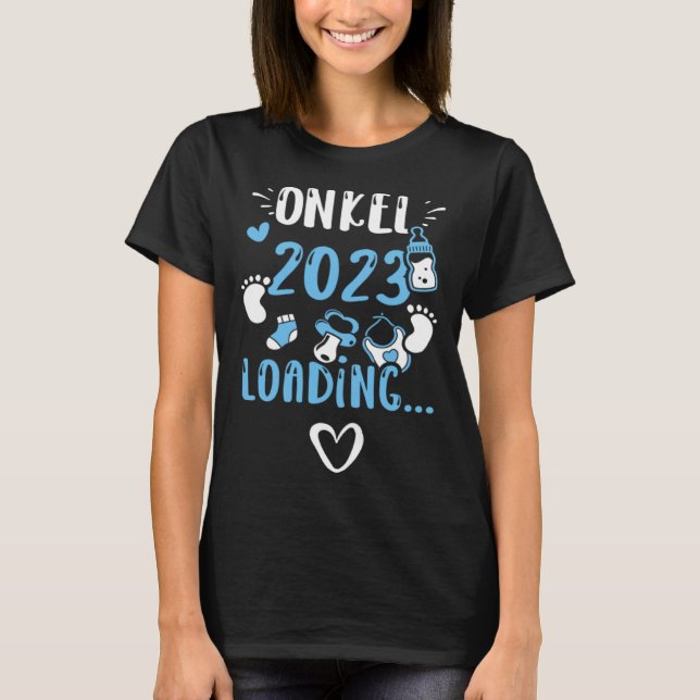 Uncle Onkel 2023 Loading   Baby Boy Sayings T-Shirt (Front)