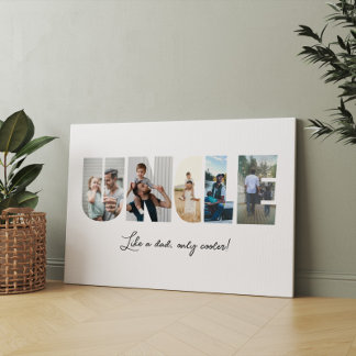 Uncle Photo Collage 5 Pictures Collage Canvas Print