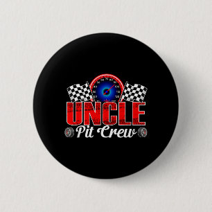 Uncle Pit Crew Racing Family Race Car Birthday Boy 6 Cm Round Badge