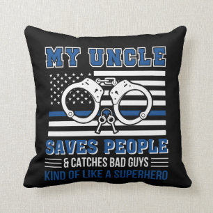 Uncle Police Save People Catches Bad Guy Cushion