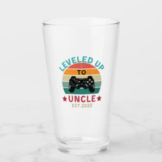 Uncle Pregnancy Announcement Beer Glass EST 2023