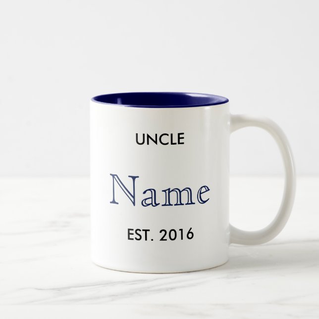 Uncle Pregnancy Announcement Mug! Two-Tone Coffee Mug (Right)