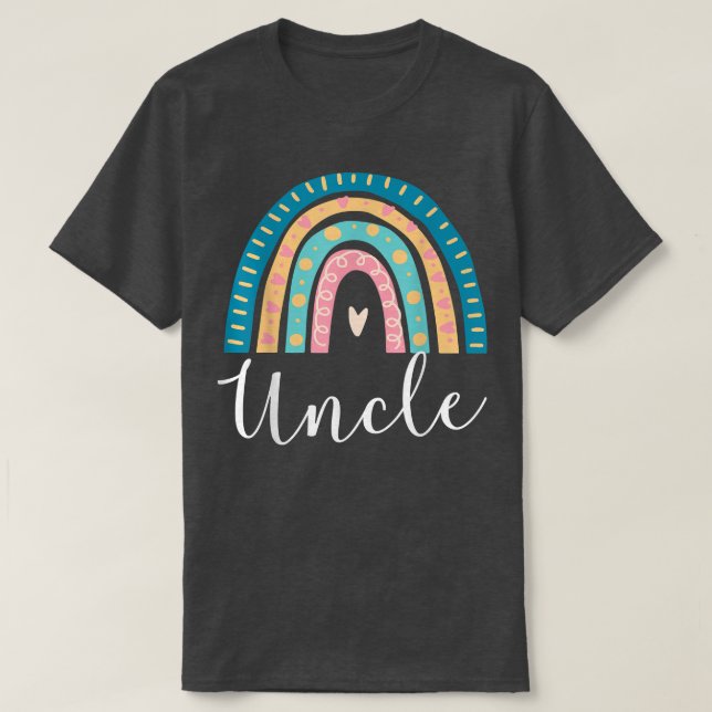 Uncle Rainbow Gifts Family Matching Birthday  T-Shirt (Design Front)