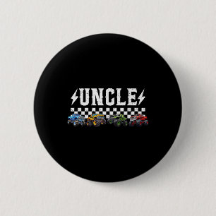 Uncle Retro Monster Truck Family Crew Birthday Mat 6 Cm Round Badge