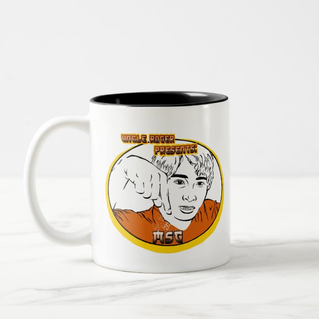 Uncle Roger Youtube Comedian MSG Two-Tone Coffee Mug (Left)