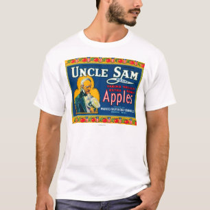 Uncle Sam Apple Label (blue) - Wapato, WA T-Shirt