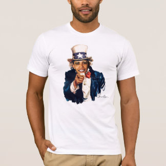 Uncle Sam - Barack Obama Blank Design T-Shirt