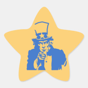 Uncle Sam (Blue) on Stickers
