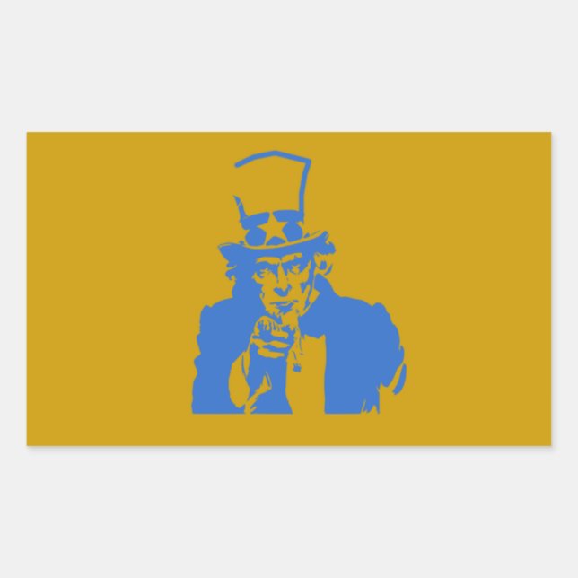 Uncle Sam (Blue) on Stickers (Front)