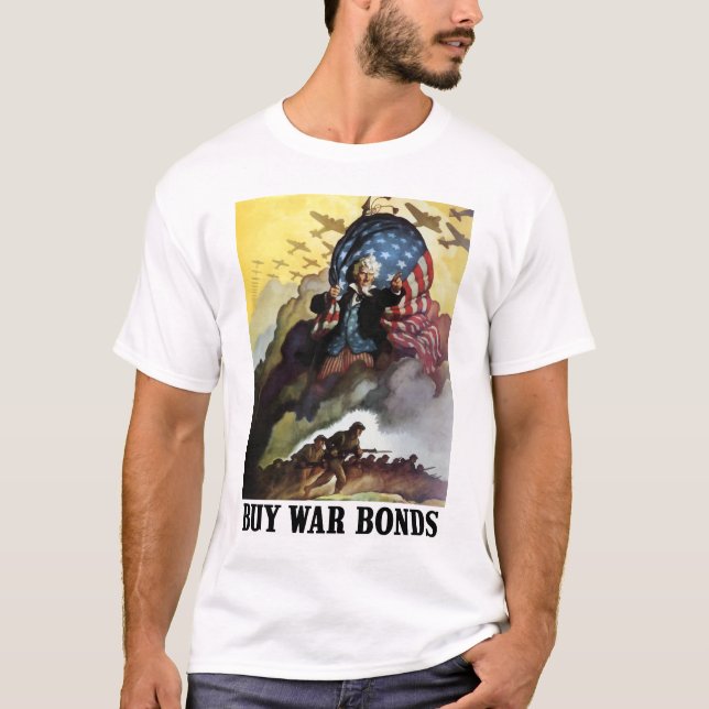 Uncle Sam -- Buy War Bonds T-Shirt (Front)
