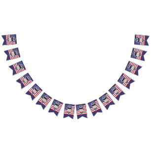 Uncle Sam cartoon Bunting