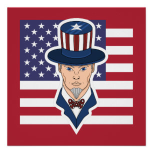 Uncle Sam cartoon Poster