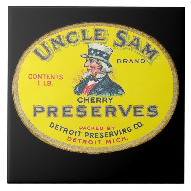 Uncle Sam Cherry Preserves Tile (Front)