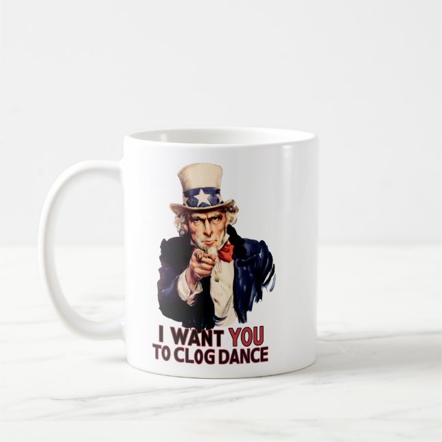 Uncle Sam Clogging Dance Coffee Mug (Left)