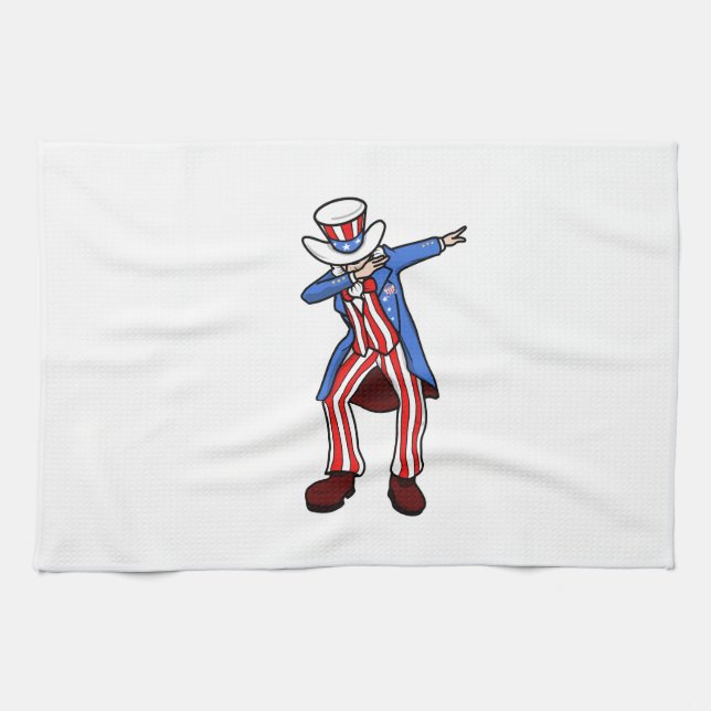 Uncle Sam Dab Tea Towel (Horizontal)