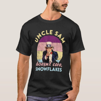 Uncle Sam Doesn't Care Snowflakes Vintage T-Shirt