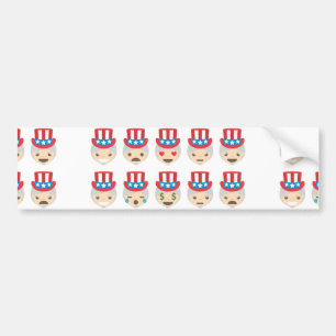 uncle sam emoji bumper sticker