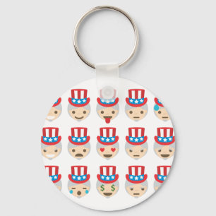 uncle sam emoji key ring